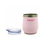 Mate C/ Tapa Trendy Acero Rosa Pastel 280Ml 16268 C/ Sticker